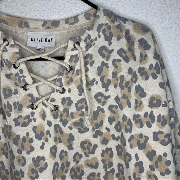 Olive + Oak leopard print sweatshirt - Picture 2 of 3